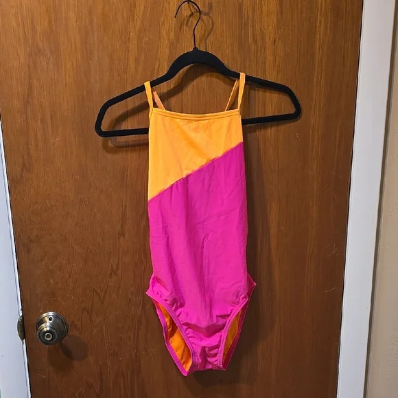 SPEEDO Colorful Pink and Orange Swimsuit 32 - Picture 1 of 4